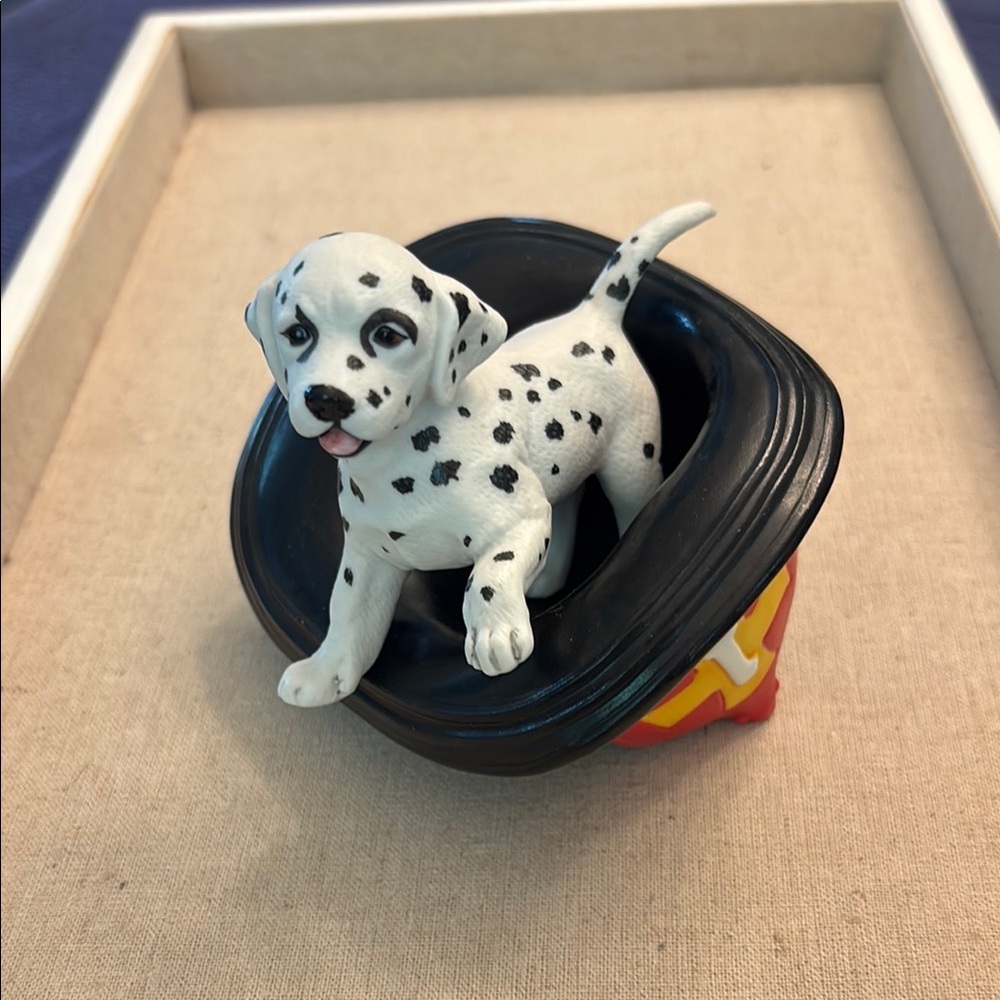 Vintage PRINCETON GALLERY WHERE'S THE FIRE? FIREMAN'S HAT & DALMATIAN 1990